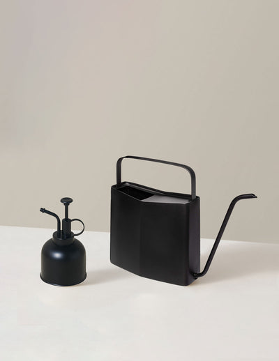Matte Black Watering Can & Mister